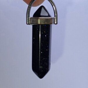 Black Crystal Sparkle Pendant Necklace Chain Women’s Jewelry